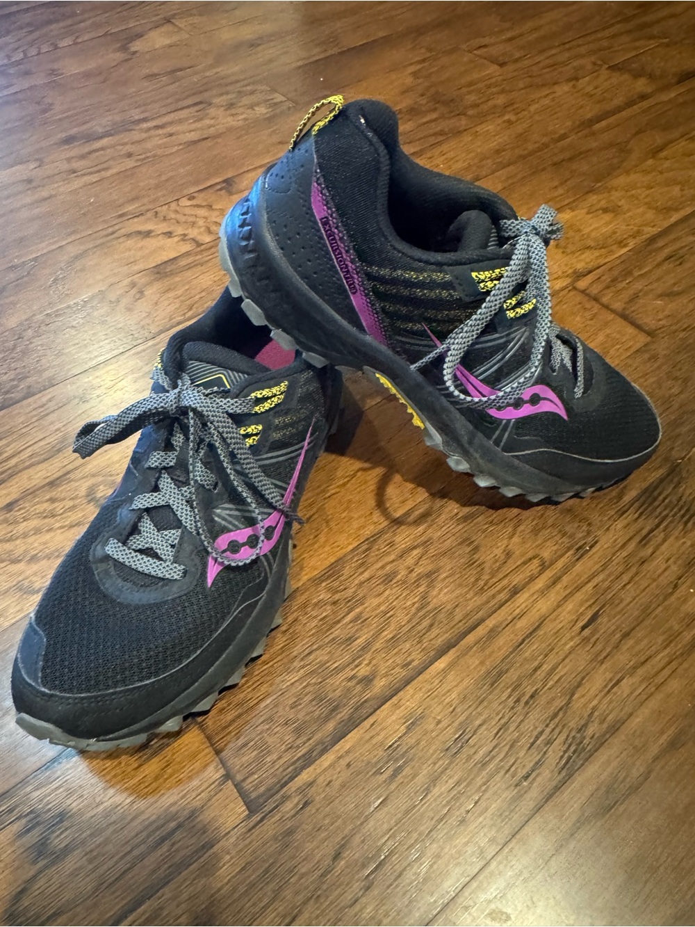 Saucony Women's Black and Purple Trail Running Sneakers
